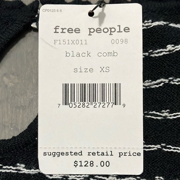 NWT Free People Polka Dot Scoop Neck Sweater Size XS - Picture 5 of 9